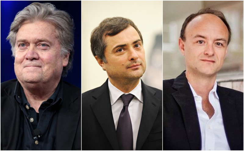 Steve Bannon, Vladislav Surkov, Dominic Cummings