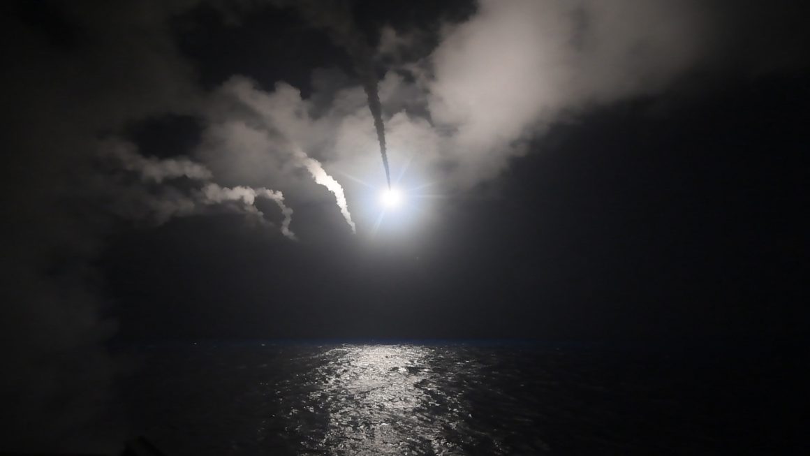U.S. Navy Destroyers Launch Strikes on Syria on April 7, 2017