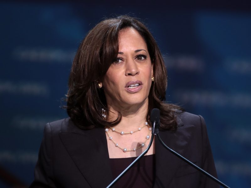 Vice President Kamala Harris speaking at the Democratic National Conference