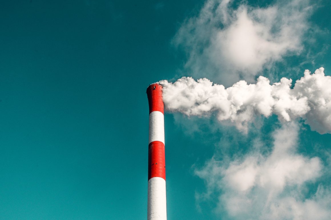 Industrial chimney illustrating Carbon Emissions